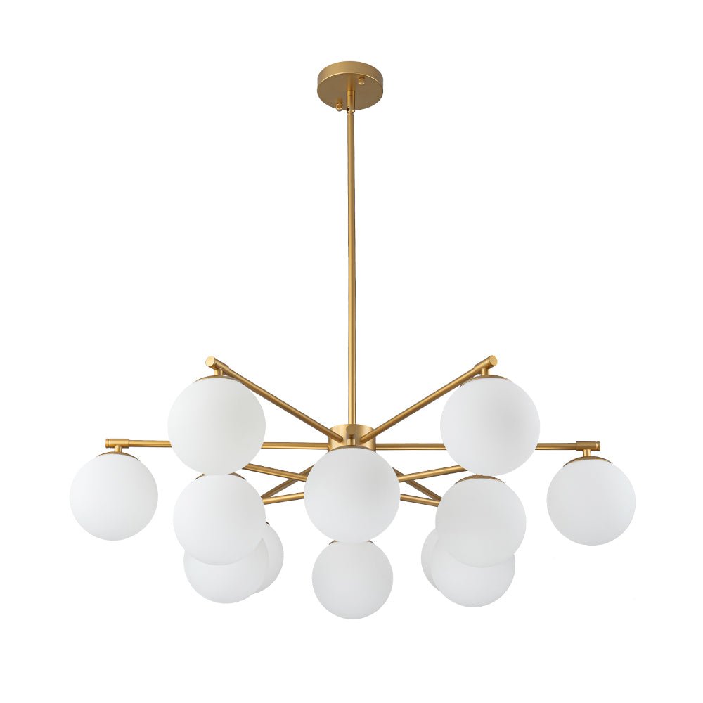 Freyza | Xenuvux Sputnik Frosted Glass Chandelier – Dining Room Living Room