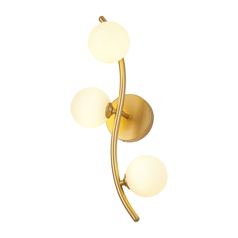 Freyza | Norduvox Frosted Globe Glass Wall Sconce – Living Room Hallway
