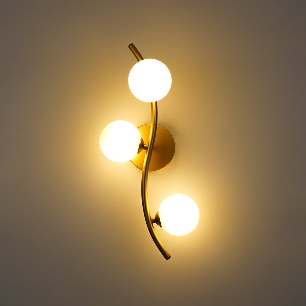 Freyza | Norduvox Frosted Globe Glass Wall Sconce – Living Room Hallway