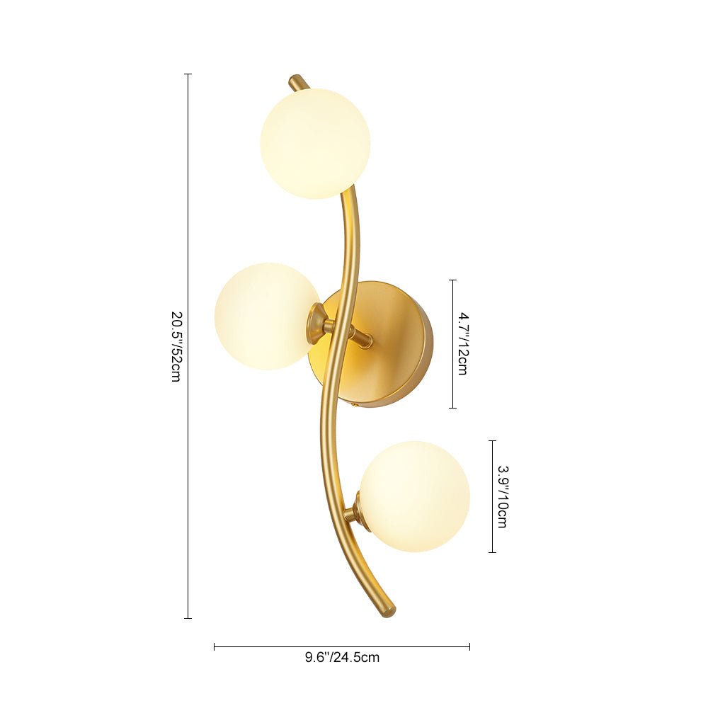 Freyza | Norduvox Frosted Globe Glass Wall Sconce – Living Room Hallway