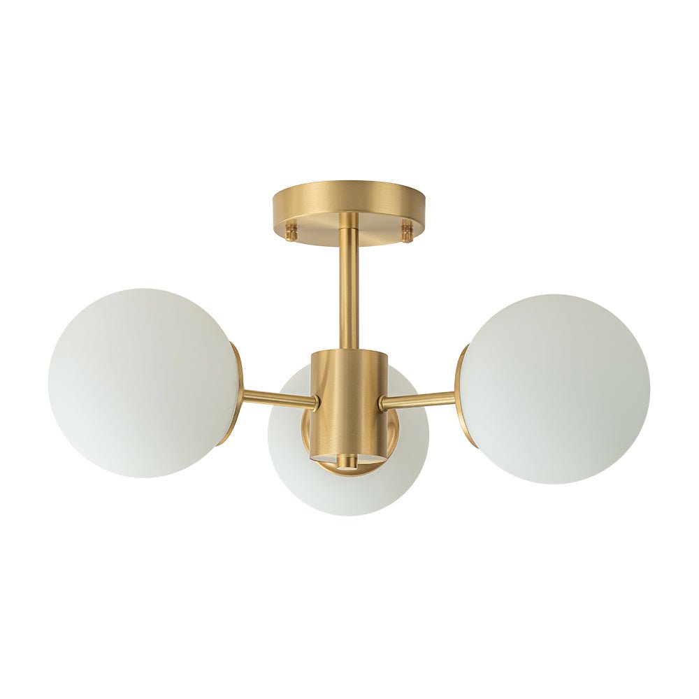 Freyza | Blikari Modern Brass Brass Glass Ceiling Light – Modern Bedroom Living Room