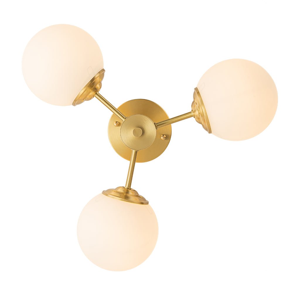 Freyza | Blikari Modern Brass Brass Glass Ceiling Light – Modern Bedroom Living Room