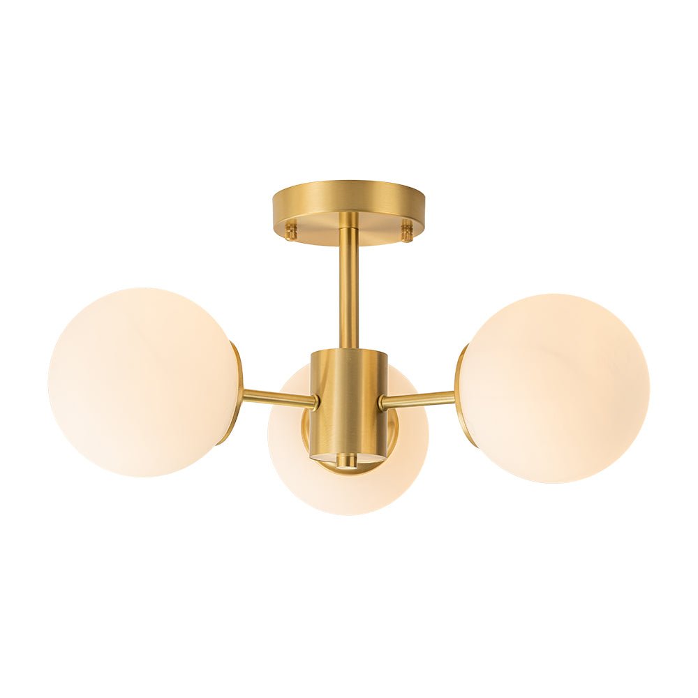 Freyza | Blikari Modern Brass Brass Glass Ceiling Light – Modern Bedroom Living Room