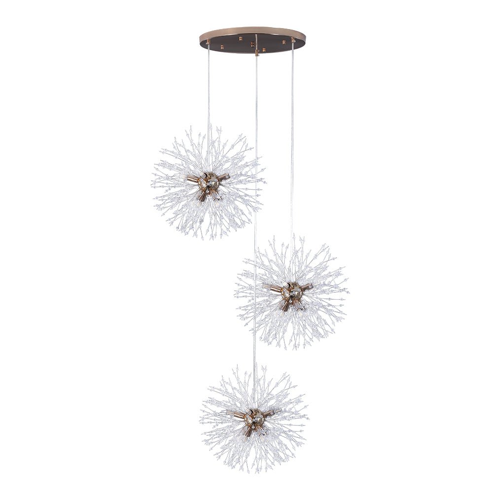 Freyza | Ildvuvya Cluster-Feuerwerk-Messingkronleuchter – Esszimmer Wohnzimmer