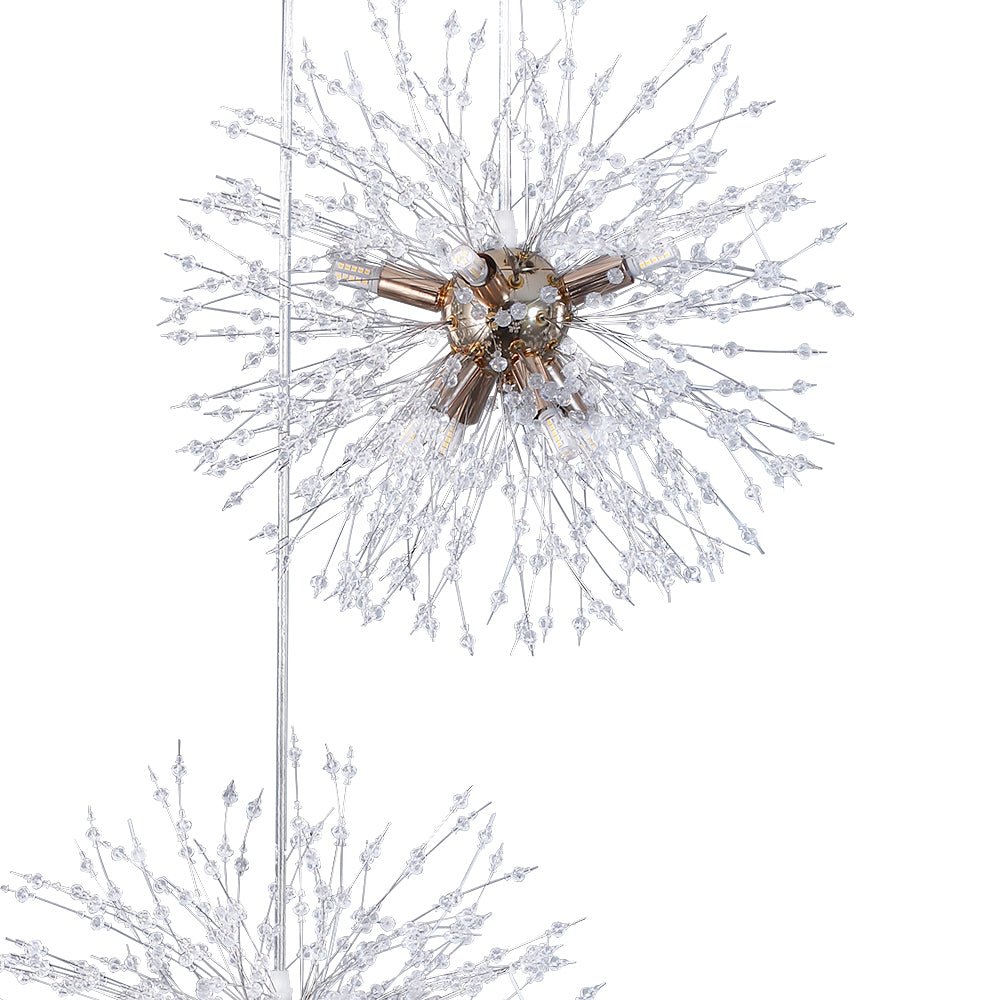 Freyza | Ildvuvya Cluster-Feuerwerk-Messingkronleuchter – Esszimmer Wohnzimmer