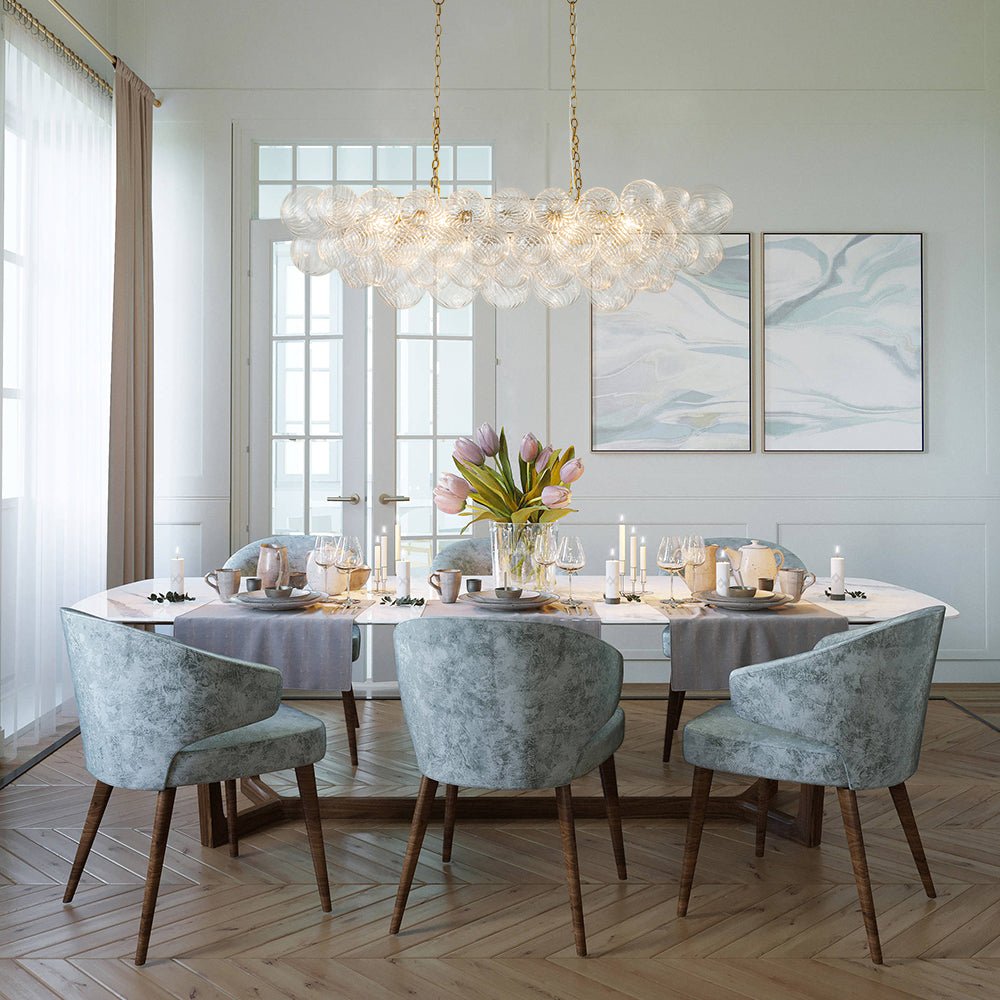 Freyza | Lustre linéaire en verre Ornhog – Salle à manger, salon