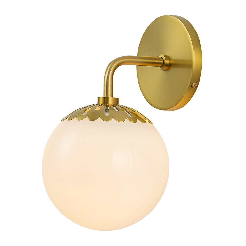 Freyza | Himinuli Daisy Opal Glass Opal Wall Sconce – Living Room Hallway