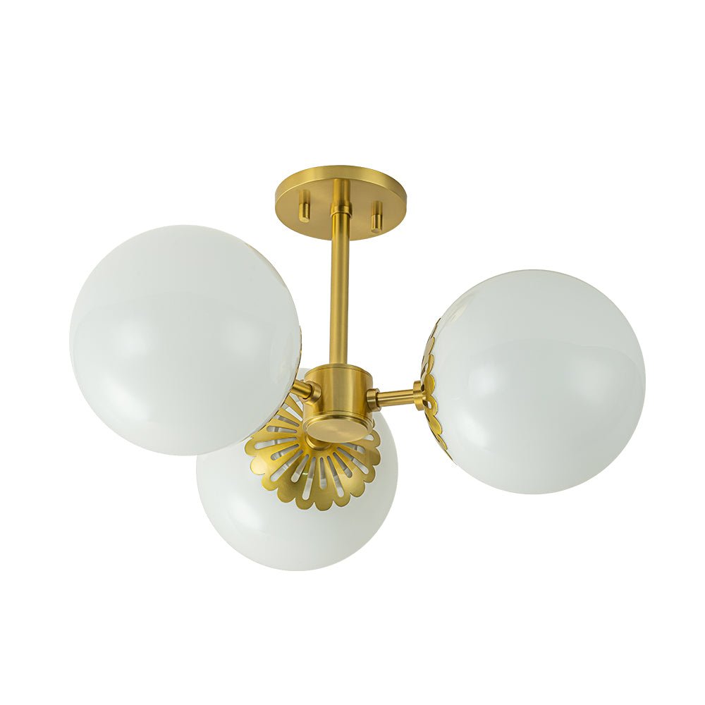 Freyza | Pustur Modern Opal Glass Opal Ceiling Light – Modern Bedroom Living Room