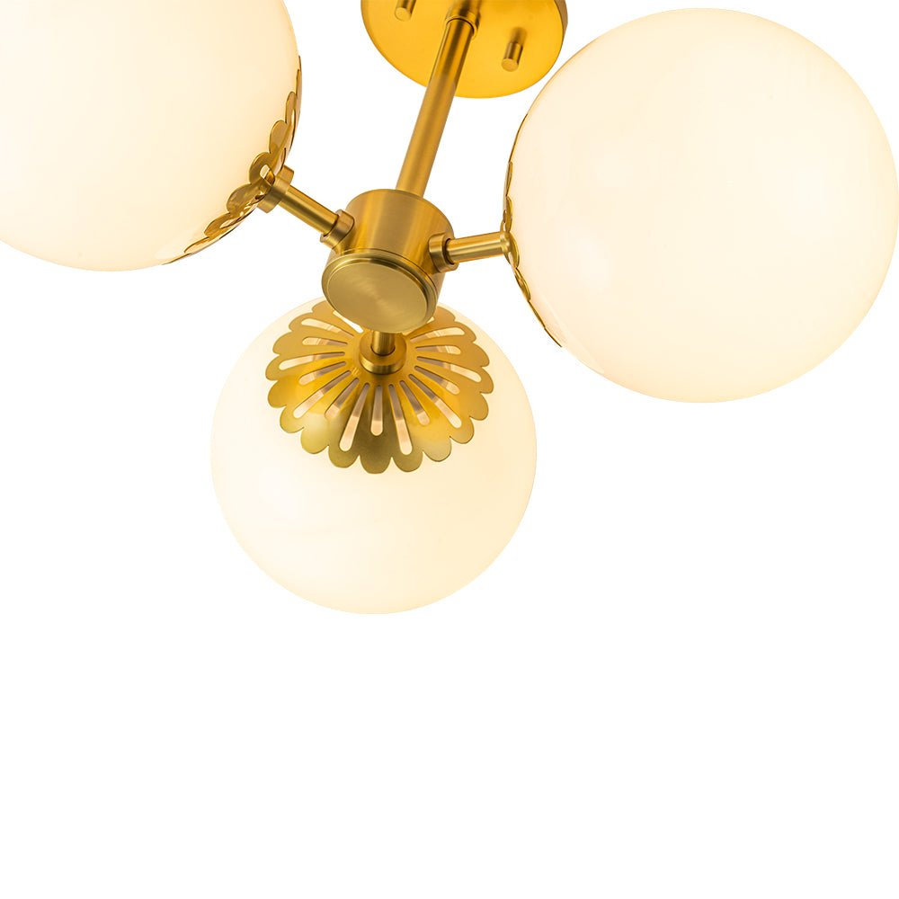 Freyza | Pustur Modern Opal Glass Opal Ceiling Light – Modern Bedroom Living Room