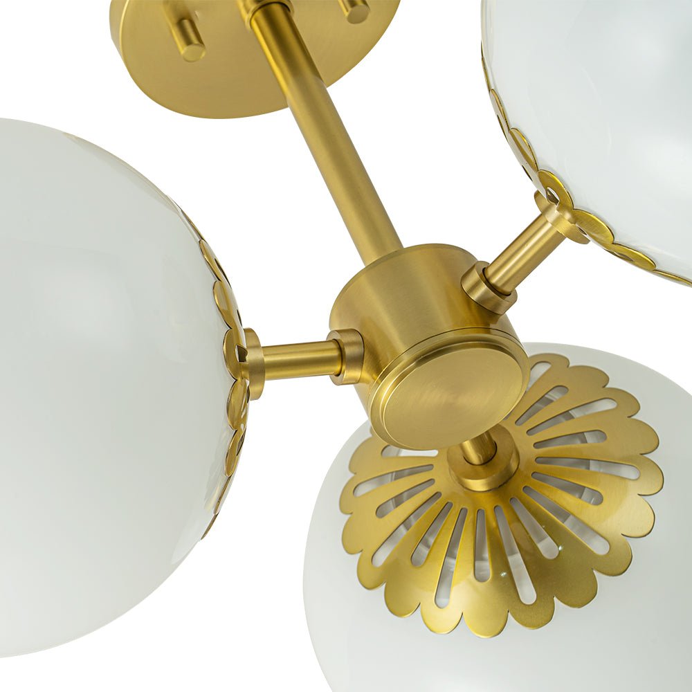 Freyza | Pustur Modern Opal Glass Opal Ceiling Light – Modern Bedroom Living Room