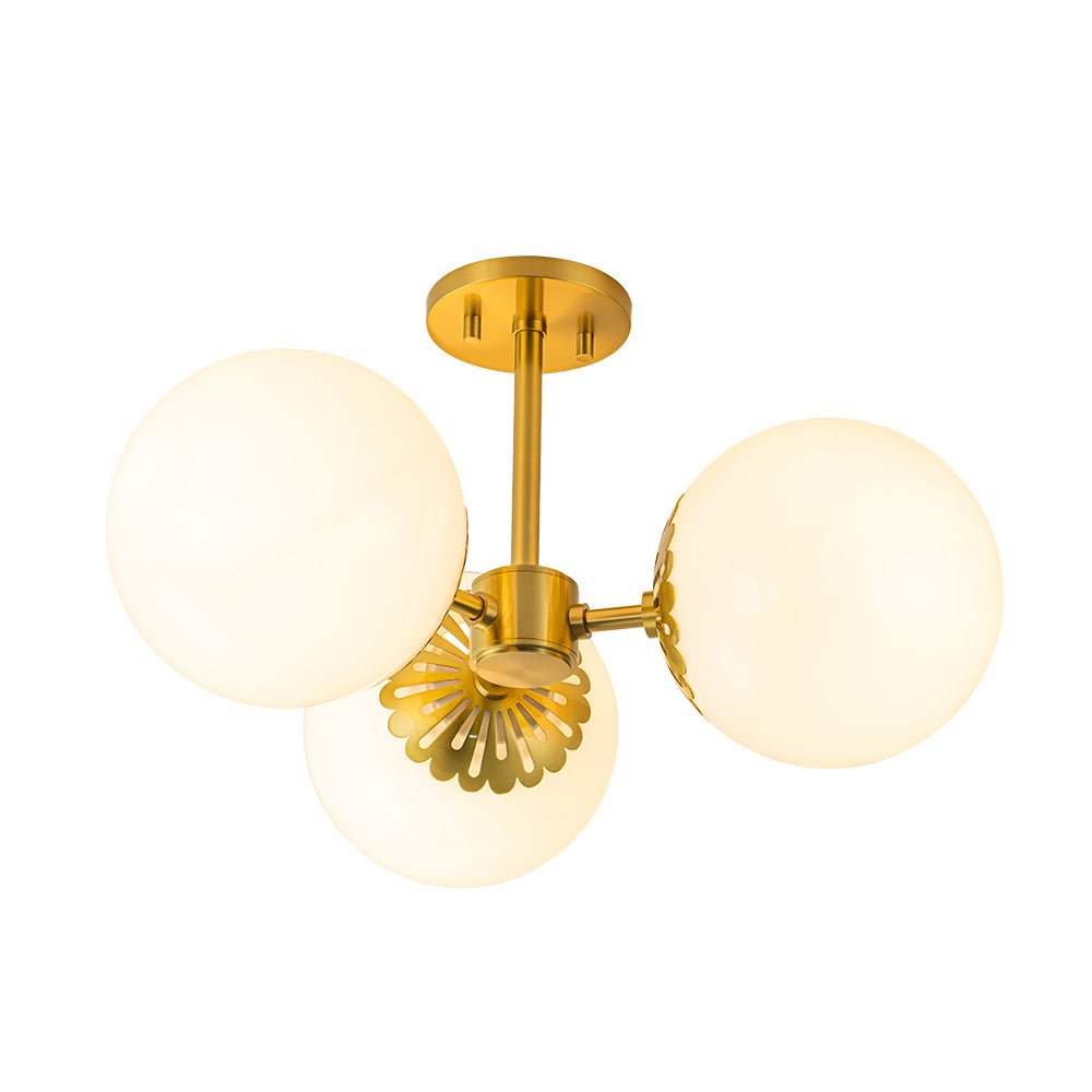 Freyza | Pustur Modern Opal Glass Opal Ceiling Light – Modern Bedroom Living Room