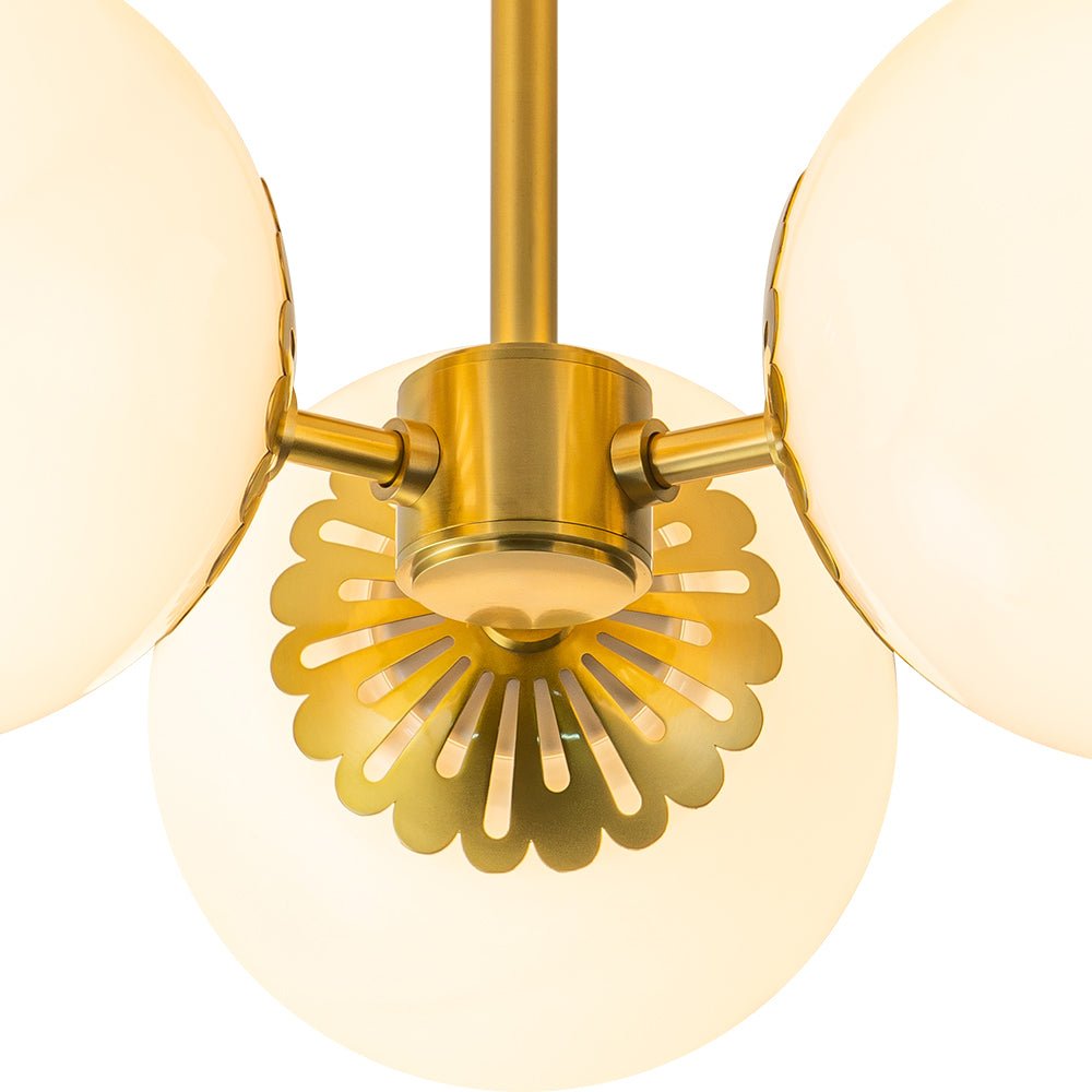 Freyza | Pustur Modern Opal Glass Opal Ceiling Light – Modern Bedroom Living Room