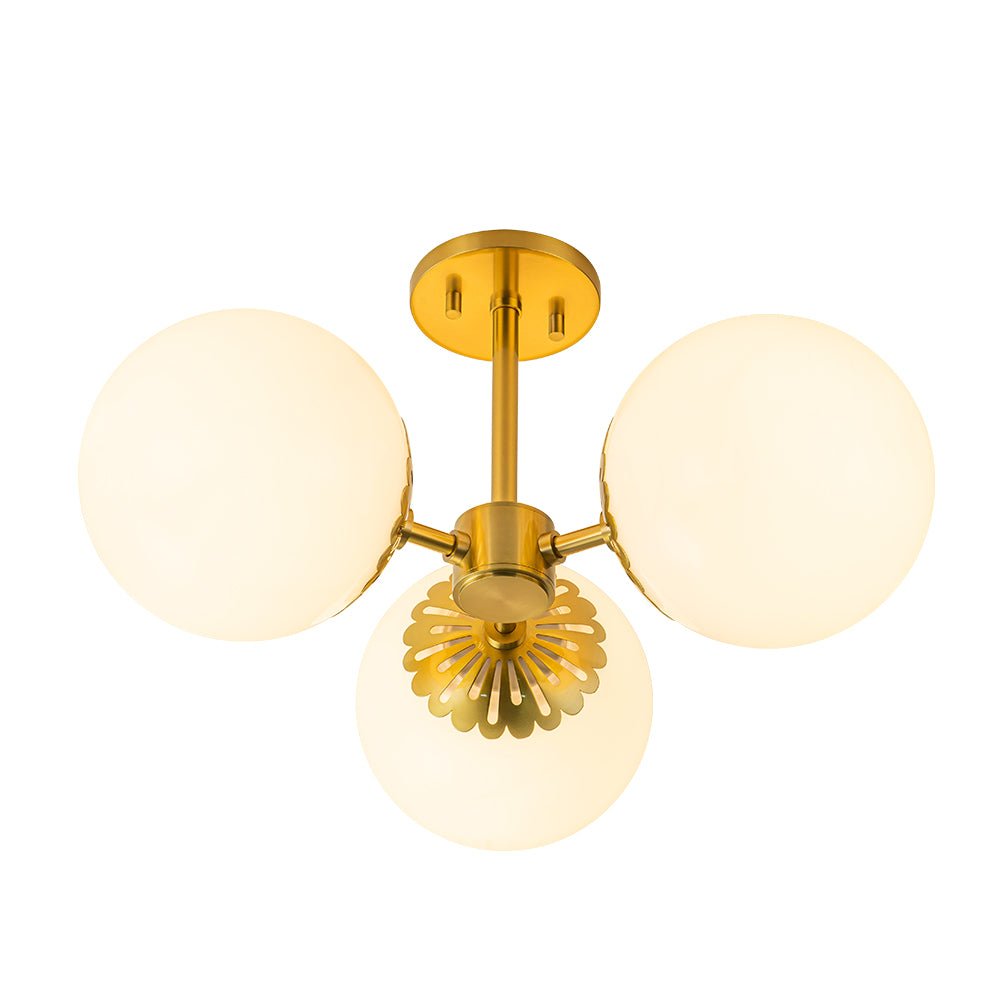 Freyza | Pustur Modern Opal Glass Opal Ceiling Light – Modern Bedroom Living Room