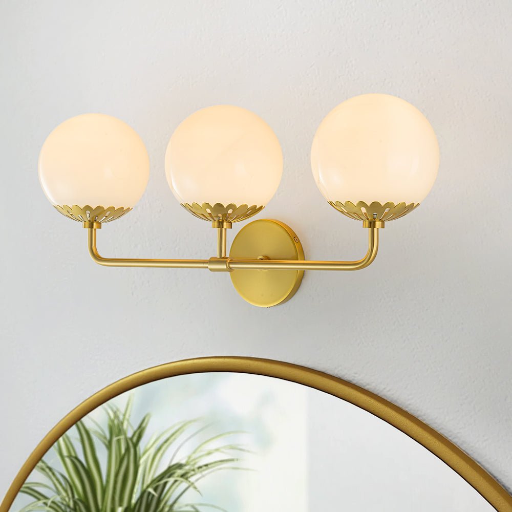 Freyza | Yrvun Applique murale moderne en verre opale – Salon et couloir modernes