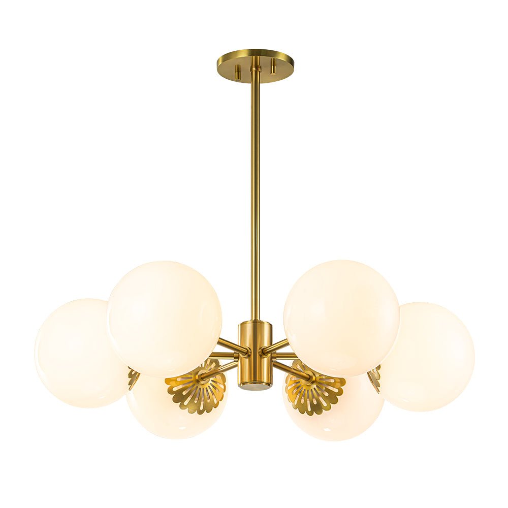 Freyza | Ostulix Daisy Sputnik Glass Opal Chandelier – Dining Room Living Room