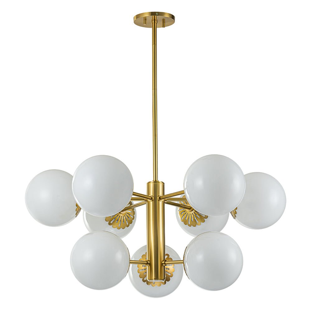 Freyza | Ostulix Daisy Sputnik Glass Opal Chandelier – Dining Room Living Room