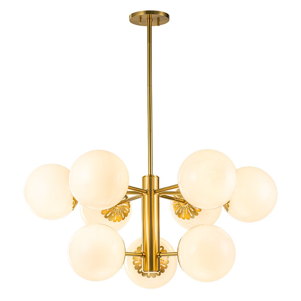Freyza | Ostulix Daisy Sputnik Glass Opal Chandelier – Dining Room Living Room