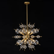 Freyza | Yrvuvya Ribbed Globe Glass Chandelier – Dining Room Living Room