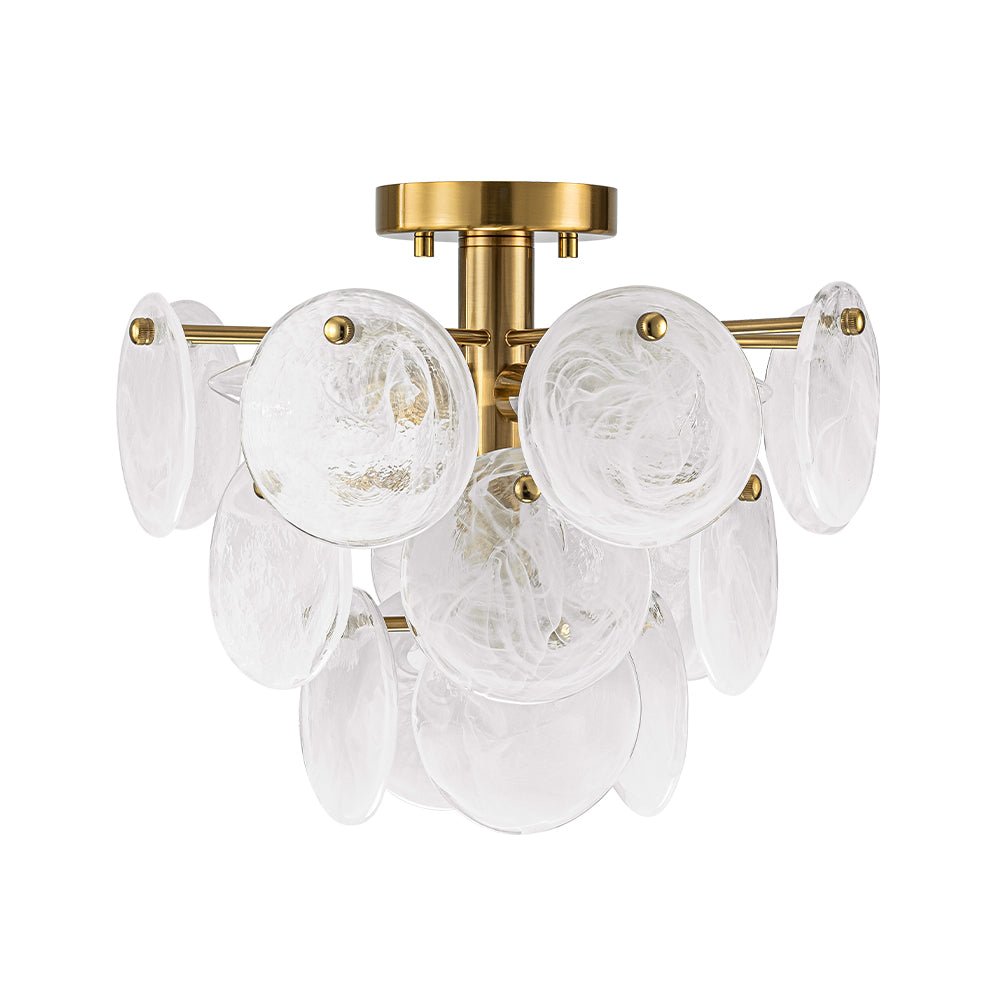 Freyza | Kospa Modern Opal Glass Opal Chandelier – Modern Dining Room Living Room