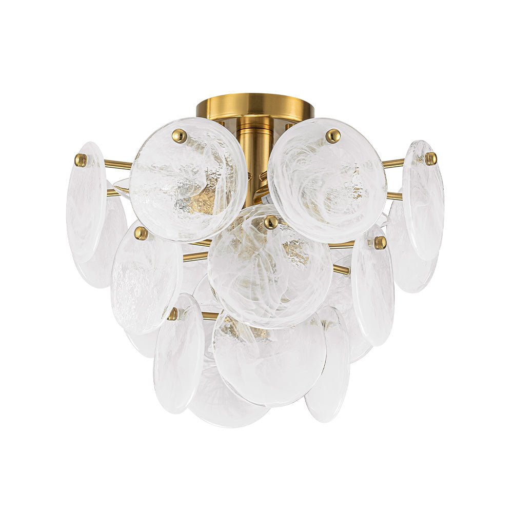 Freyza | Kospa Modern Opal Glass Opal Chandelier – Modern Dining Room Living Room