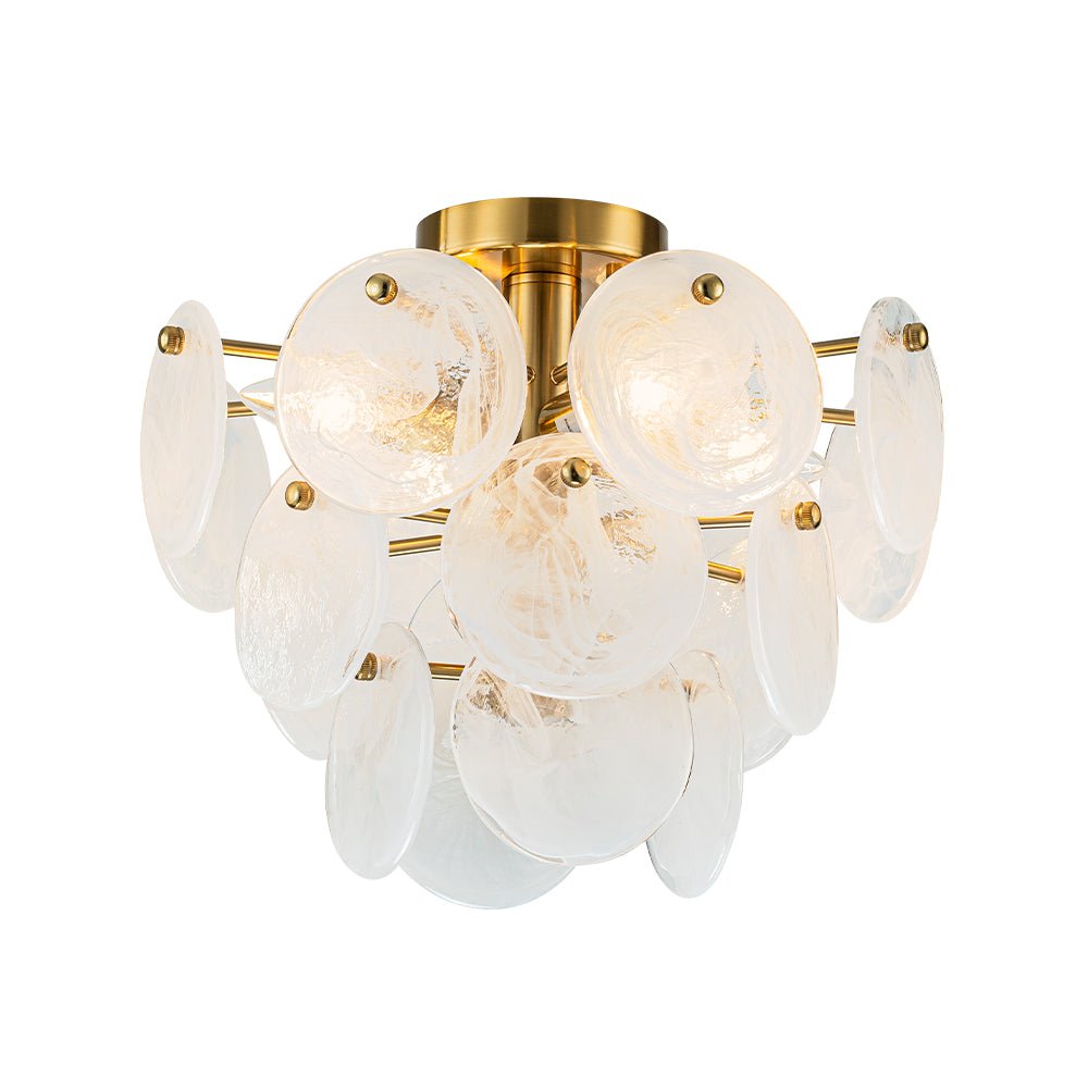 Freyza | Kospa Modern Opal Glass Opal Chandelier – Modern Dining Room Living Room