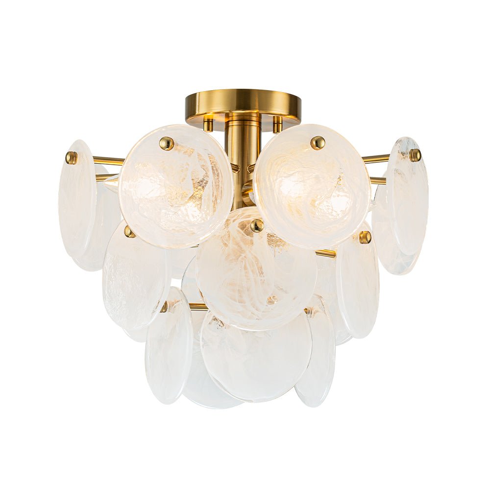 Freyza | Kospa Modern Opal Glass Opal Chandelier – Modern Dining Room Living Room