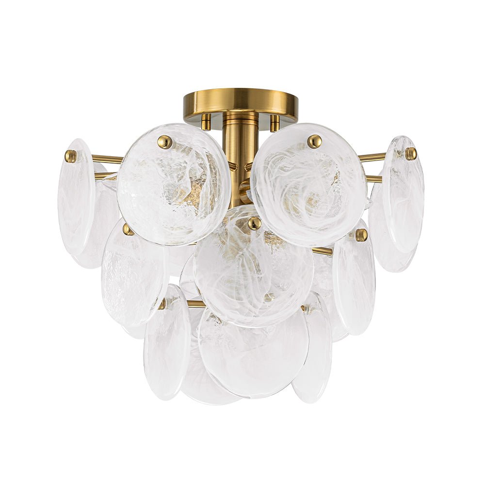 Freyza | Kospa Modern Opal Glass Opal Chandelier – Modern Dining Room Living Room