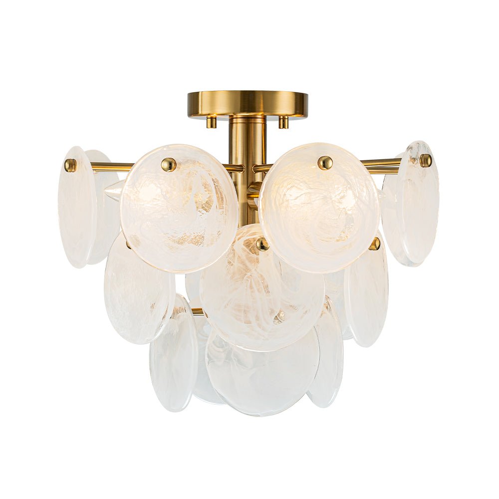 Freyza | Kospa Modern Opal Glass Opal Chandelier – Modern Dining Room Living Room