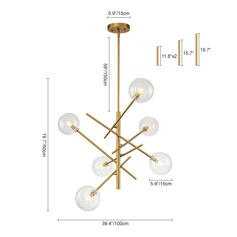 Freyza | Glitre Celestial Sputnik Glass Chandelier – Dining Room Living Room