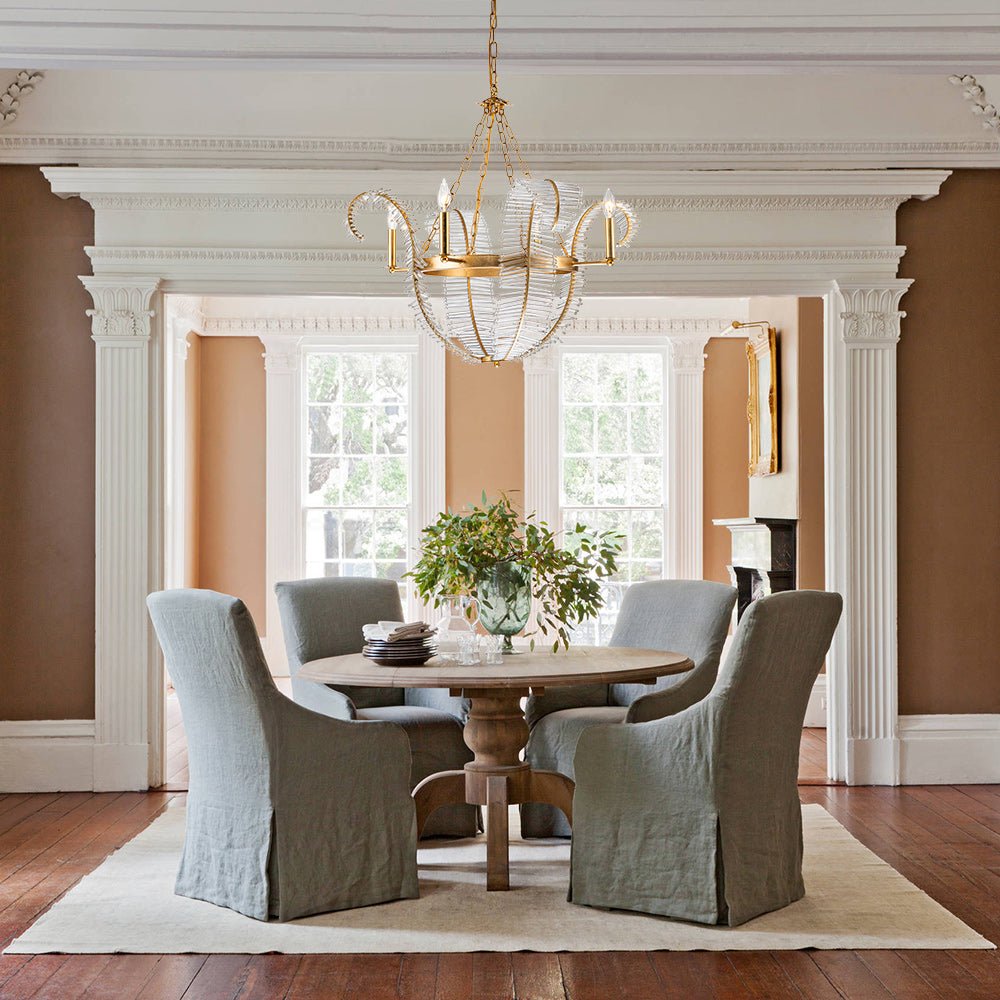 Freyza | Oravel Antique Floral Crystal Antique Chandelier – Dining Room Living Room