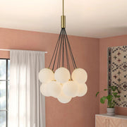 Freyza | Mjuka Cloud Style Glas-Opal-Kronleuchter – Esszimmer Wohnzimmer