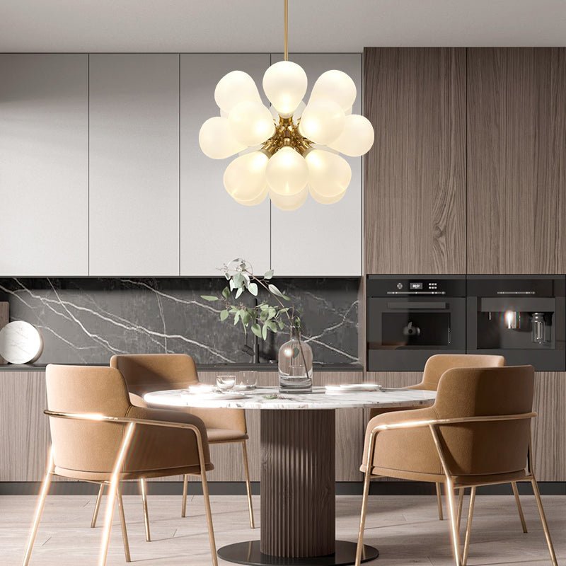 Freyza | Jarnbrul Modern Glass Glass Chandelier – Modern Dining Room Living Room