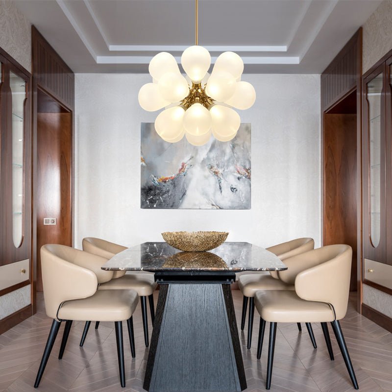 Freyza | Jarnbrul Modern Glass Glass Chandelier – Modern Dining Room Living Room