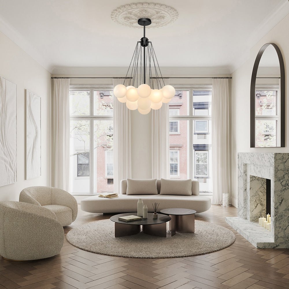Freyza | Hjemli Modern Glass Glass Chandelier – Modern Dining Room Living Room