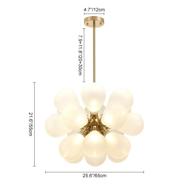 Freyza | Jarnbrul Modern Glass Glass Chandelier – Modern Dining Room Living Room