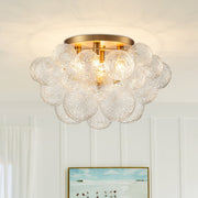 Freyza | Ornuvum Cluster Rippled Glass Chandelier – Dining Room Living Room