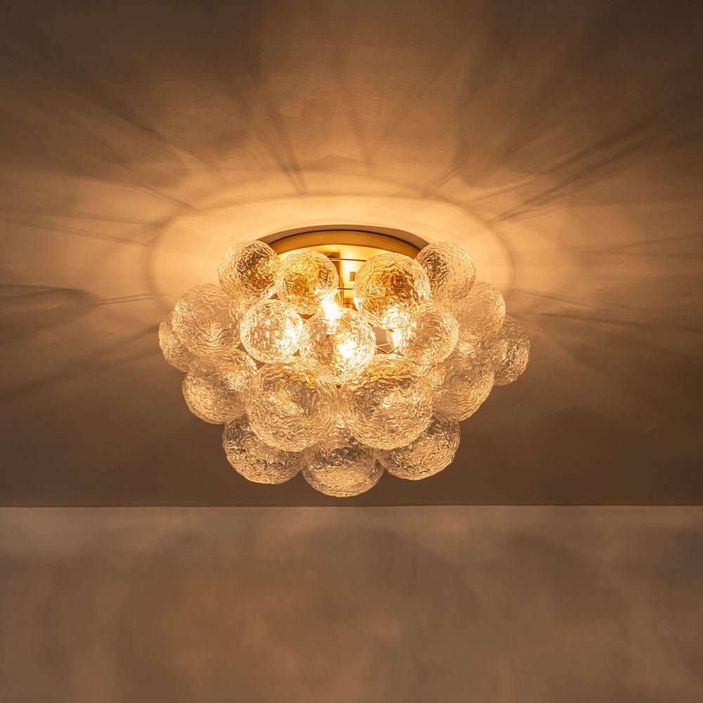 Freyza | Ornuvum Cluster Rippled Glass Chandelier – Dining Room Living Room