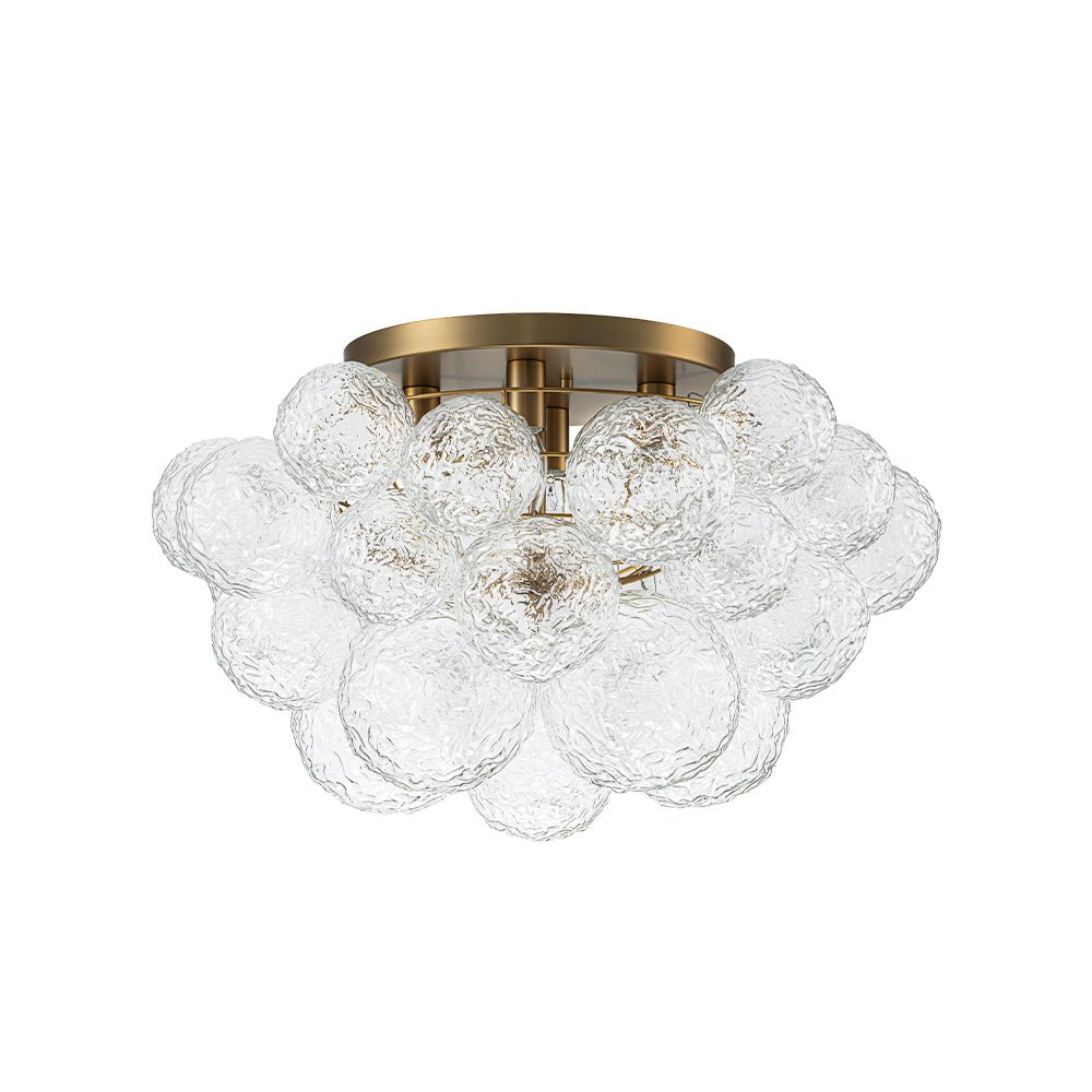 Freyza | Ornuvum Cluster Rippled Glass Chandelier – Dining Room Living Room