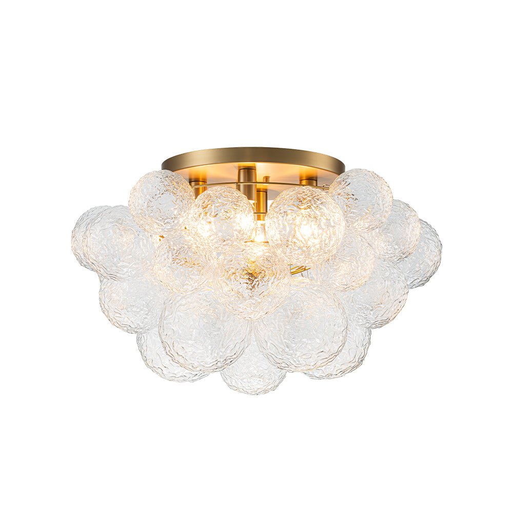 Freyza | Ornuvum Cluster Rippled Glass Chandelier – Dining Room Living Room