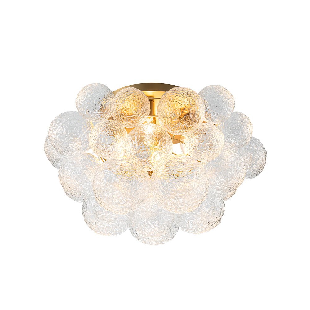Freyza | Ornuvum Cluster Rippled Glass Chandelier – Dining Room Living Room