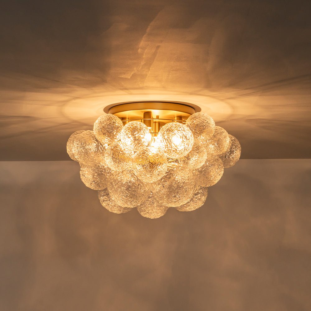 Freyza | Ornuvum Cluster Rippled Glass Chandelier – Dining Room Living Room