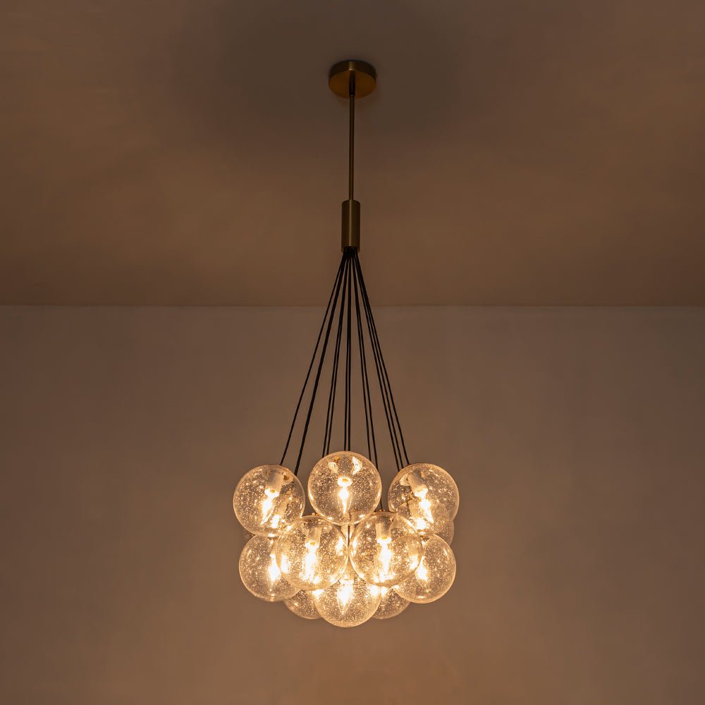 Freyza | Jarnbruva Contemporary Cluster Glass Chandelier – Contemporary Dining Room Living Room