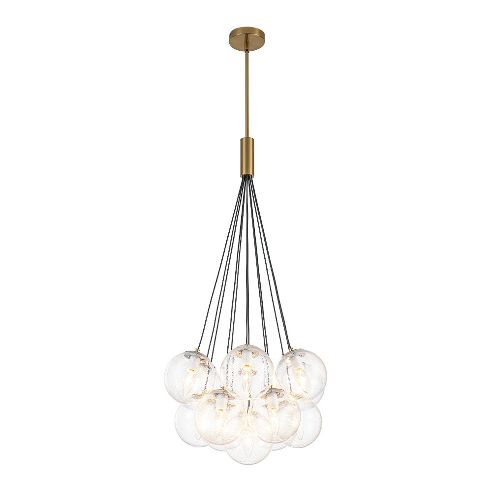 Freyza | Jarnbruva Contemporary Cluster Glass Chandelier – Contemporary Dining Room Living Room