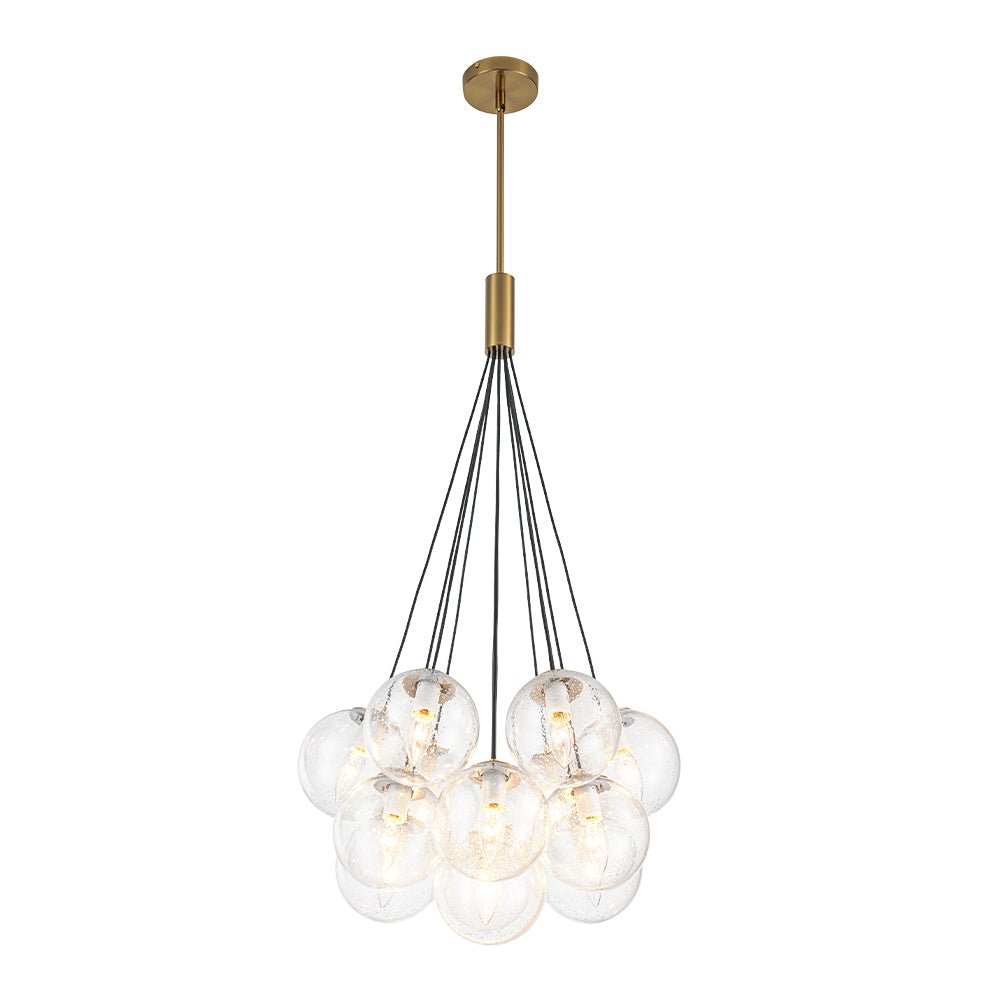 Freyza | Jarnbruva Contemporary Cluster Glass Chandelier – Contemporary Dining Room Living Room