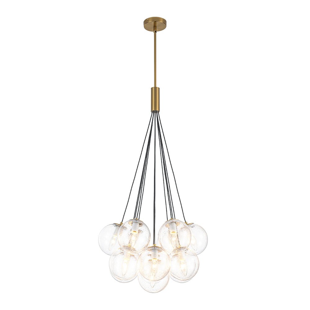 Freyza | Jarnbruva Contemporary Cluster Glass Chandelier – Contemporary Dining Room Living Room