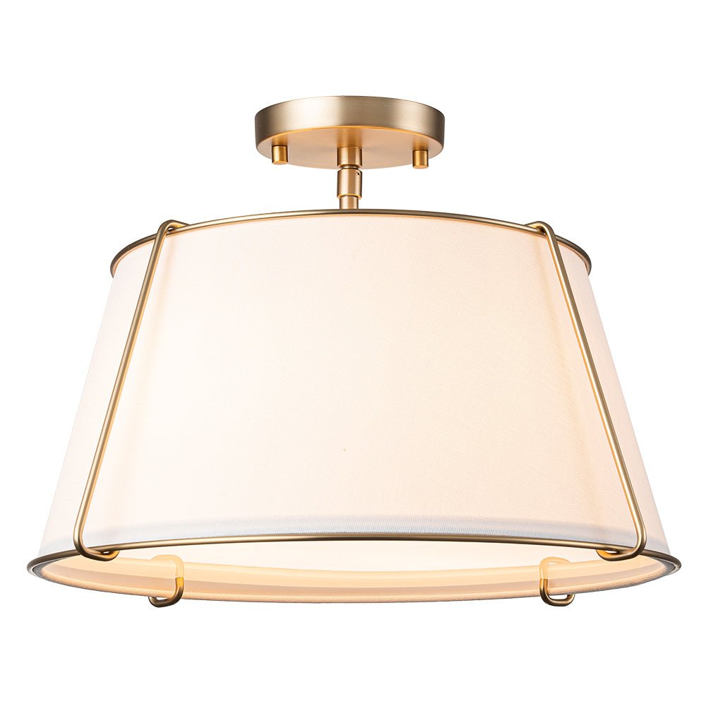 Freyza | Vesina Linen Semi Linen Ceiling Light – Bedroom Living Room