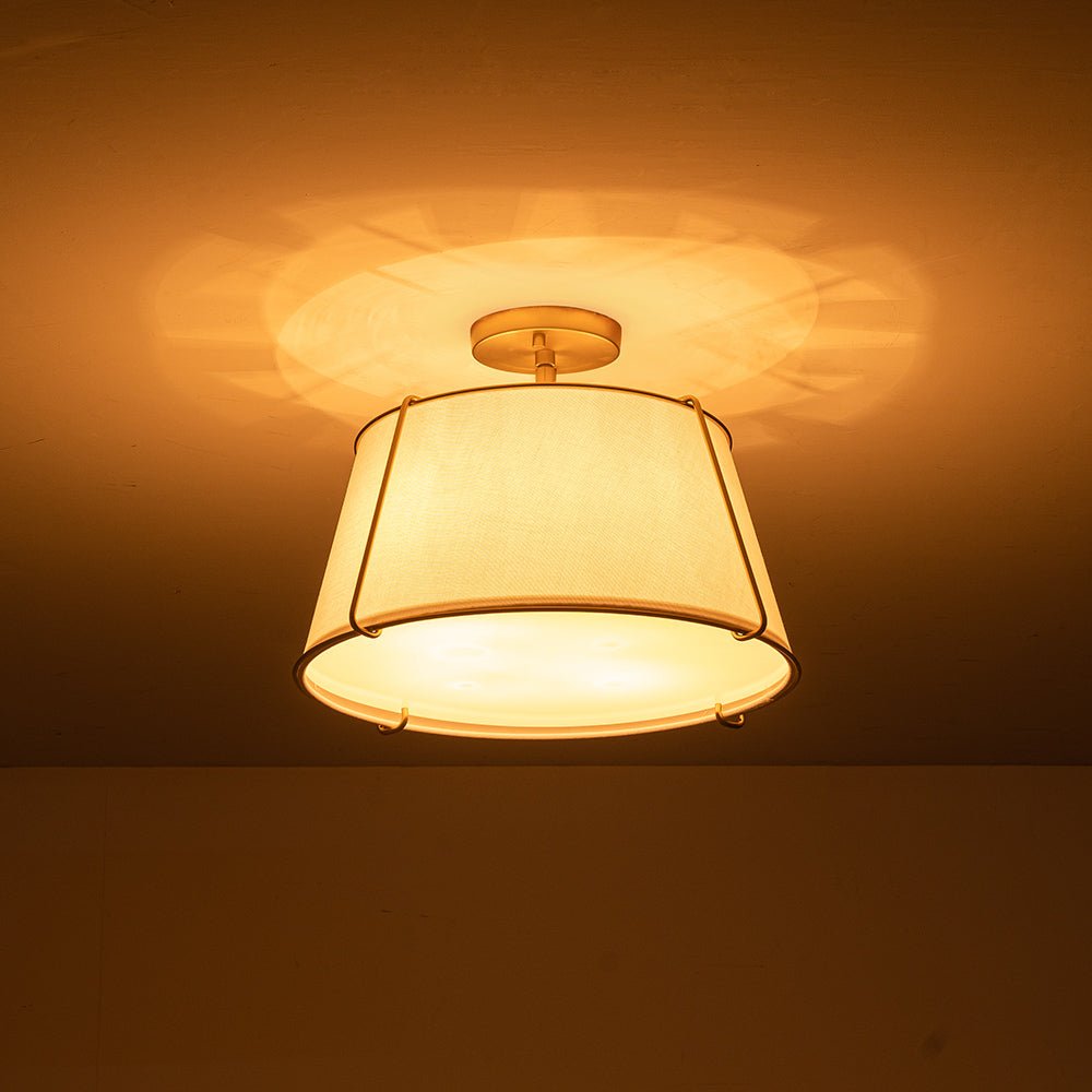Freyza | Vesina Linen Semi Linen Ceiling Light – Bedroom Living Room