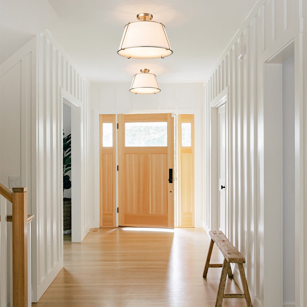Freyza | Vesina Linen Semi Linen Ceiling Light – Bedroom Living Room