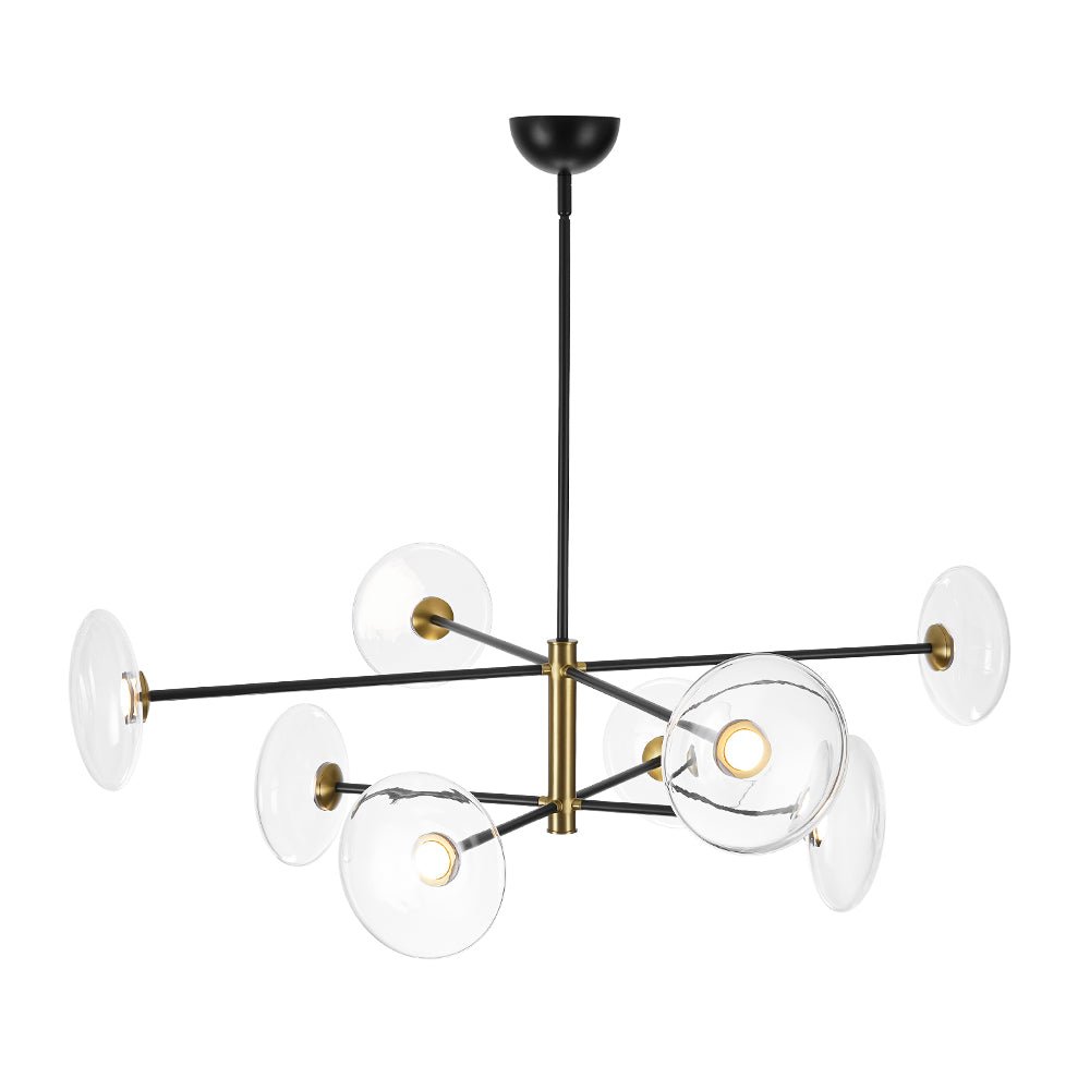 Freyza | Lustre design Tinduli à 8 lumières en verre, intensité réglable – salle à manger et salon