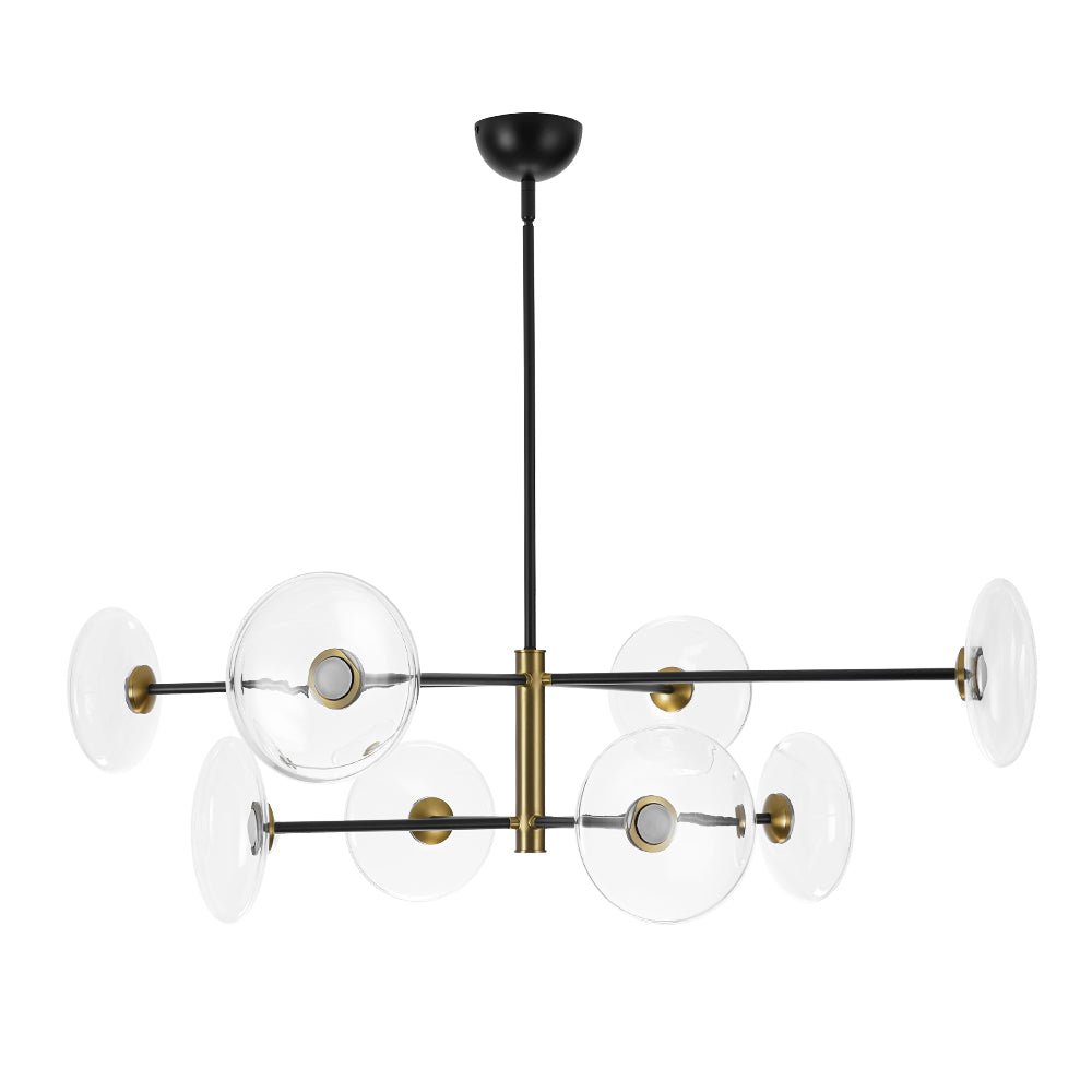 Freyza | Lustre design Tinduli à 8 lumières en verre, intensité réglable – salle à manger et salon